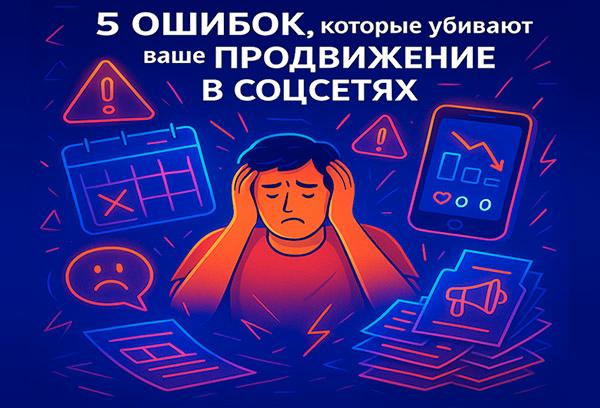 5 ошибок, которые убивают ваше продвижение в соцсетях